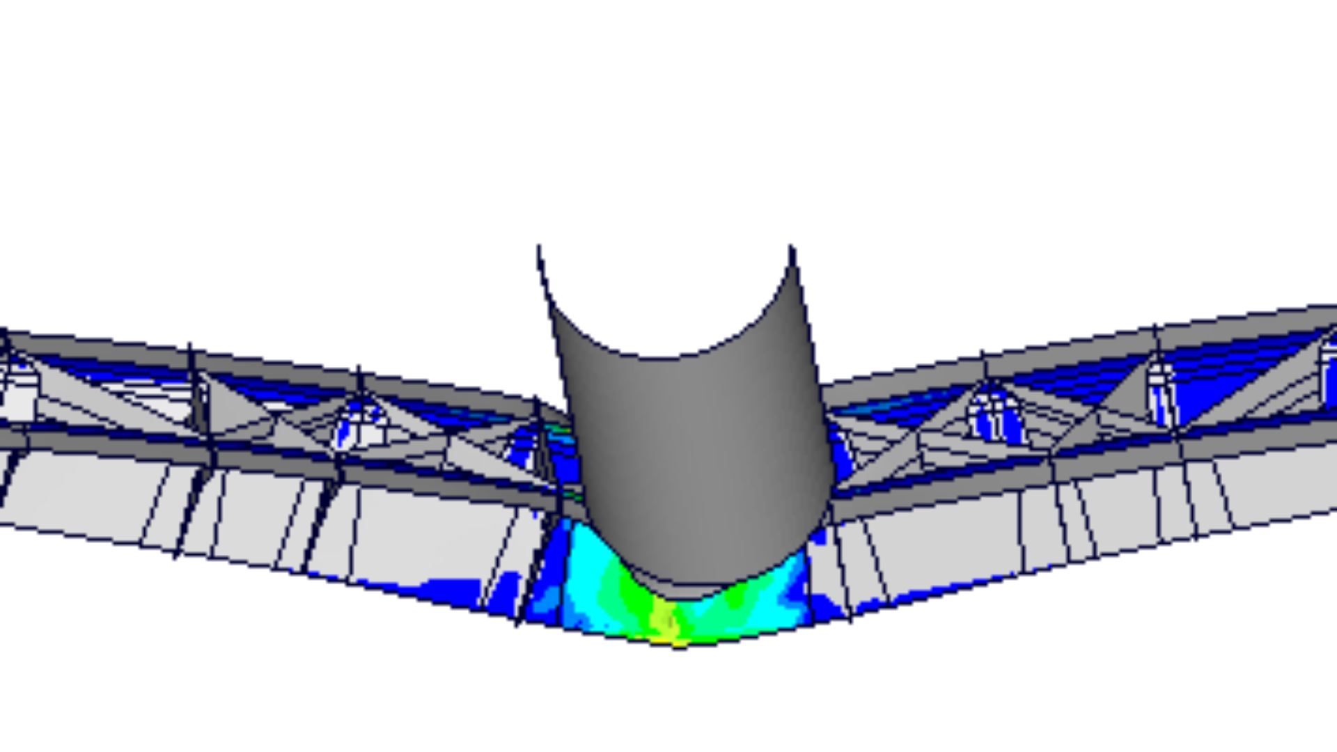 Simulation of a front bumper beam